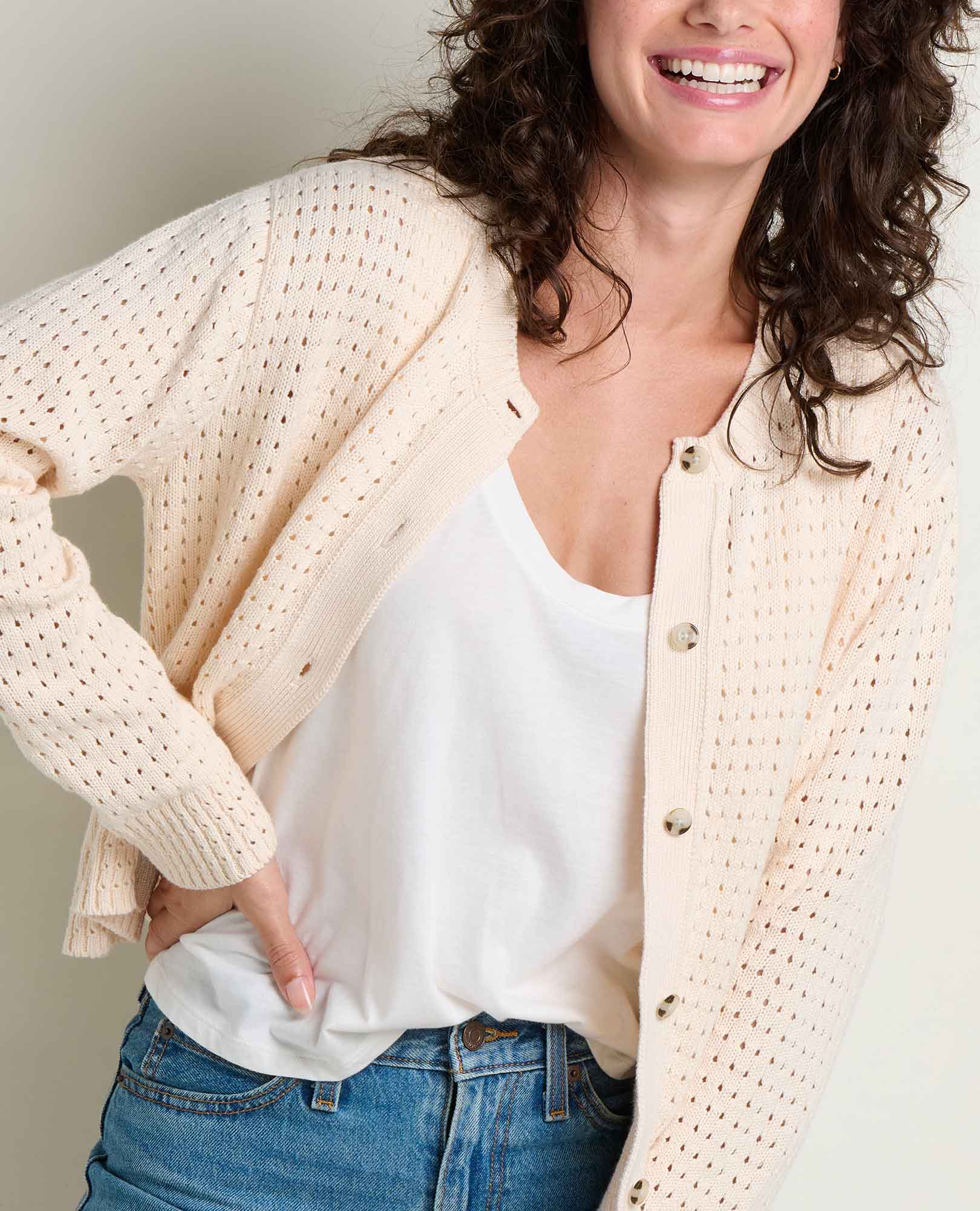 Bianca Pointelle Cardigan - Image 3