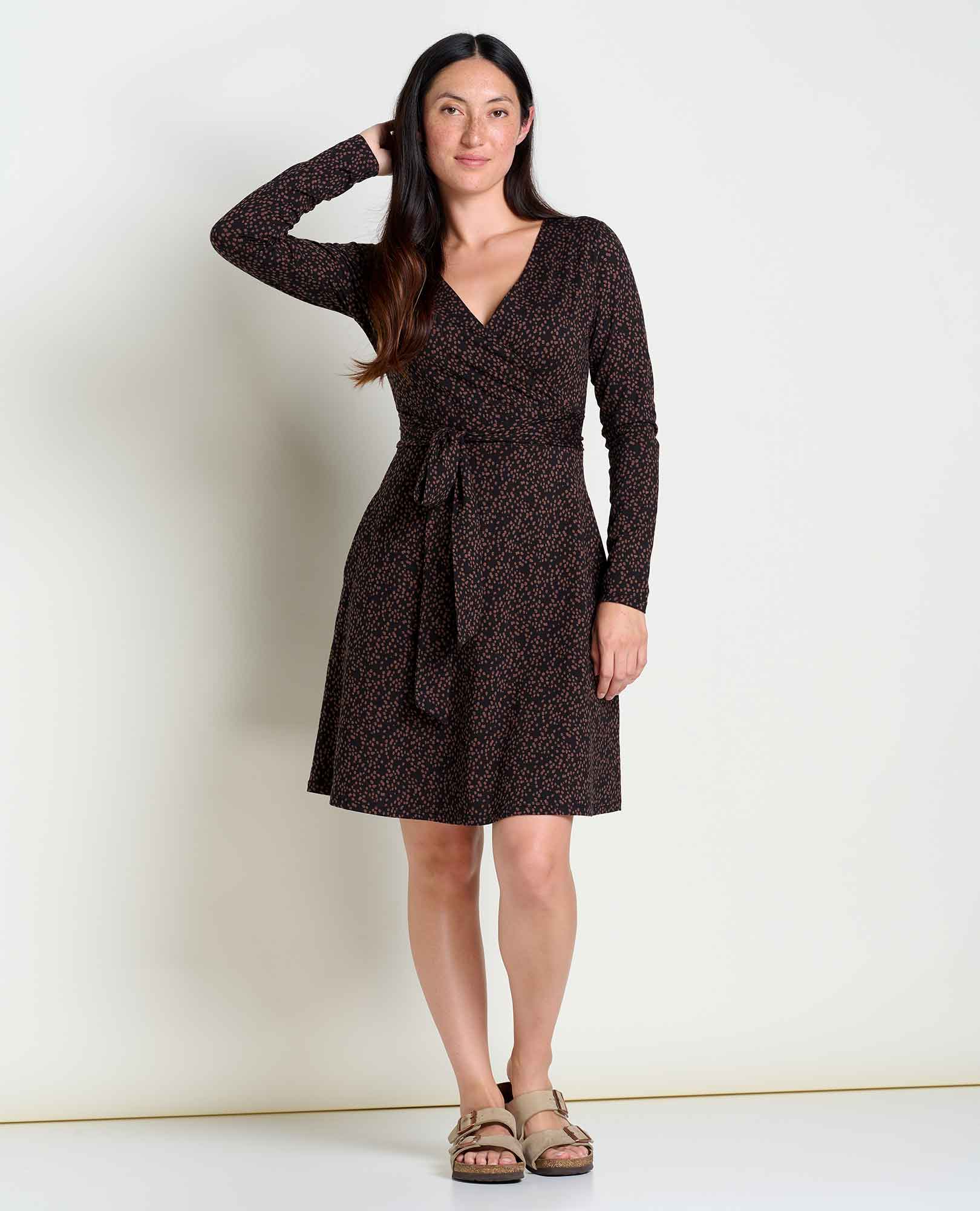 Cue Wrap Long Sleeve Dress - Image 3