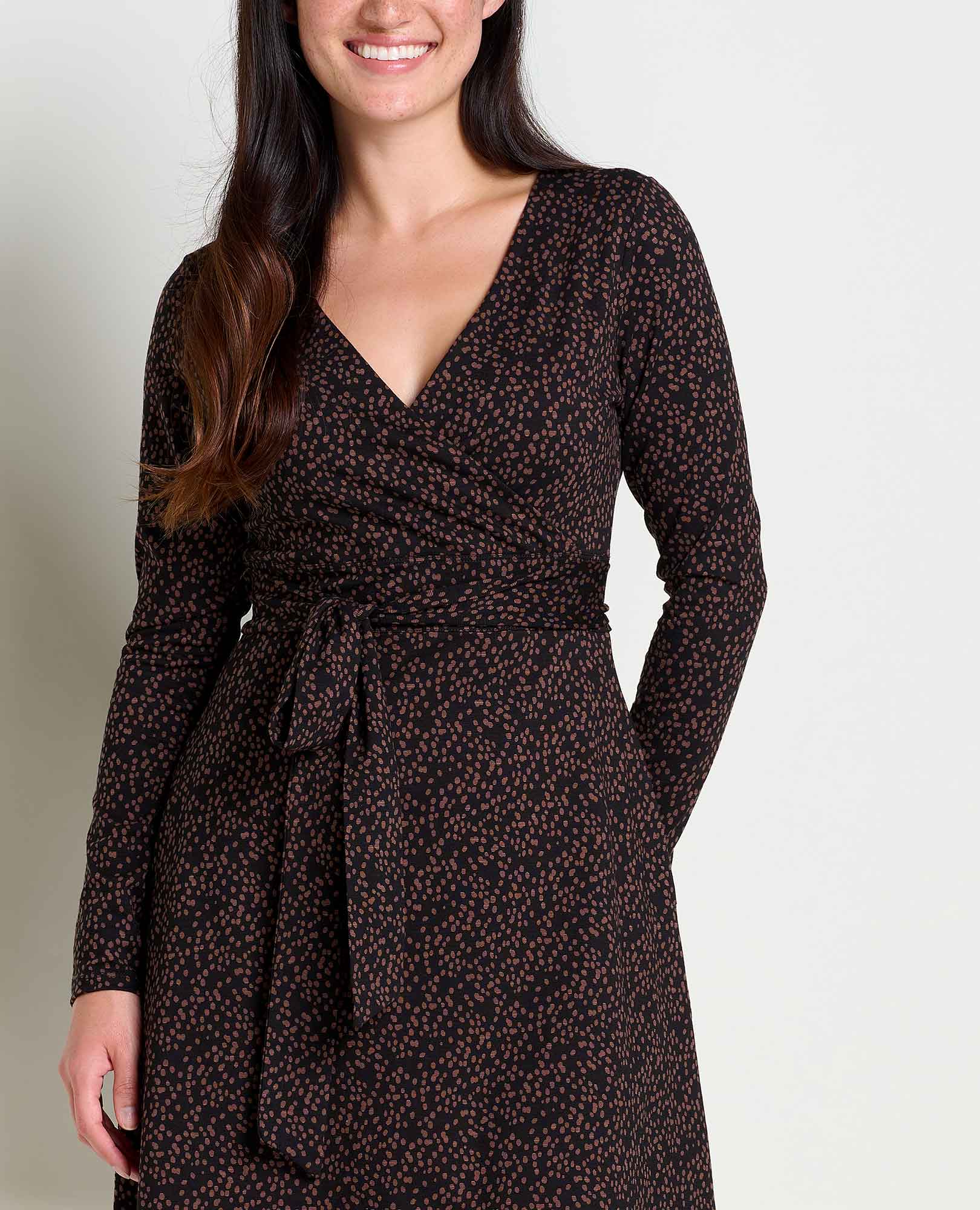 Cue Wrap Long Sleeve Dress - Image 4
