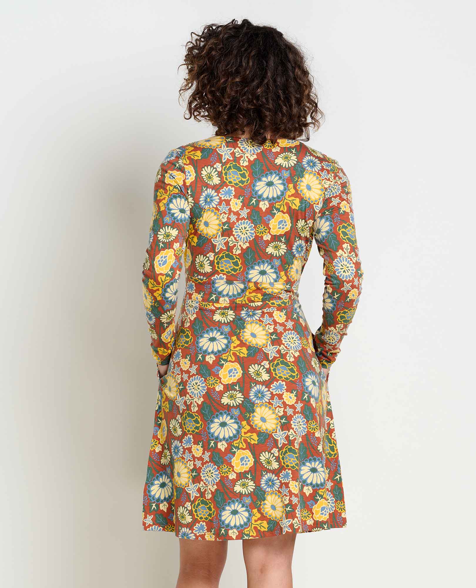 Cue Wrap Long Sleeve Dress - Image 2