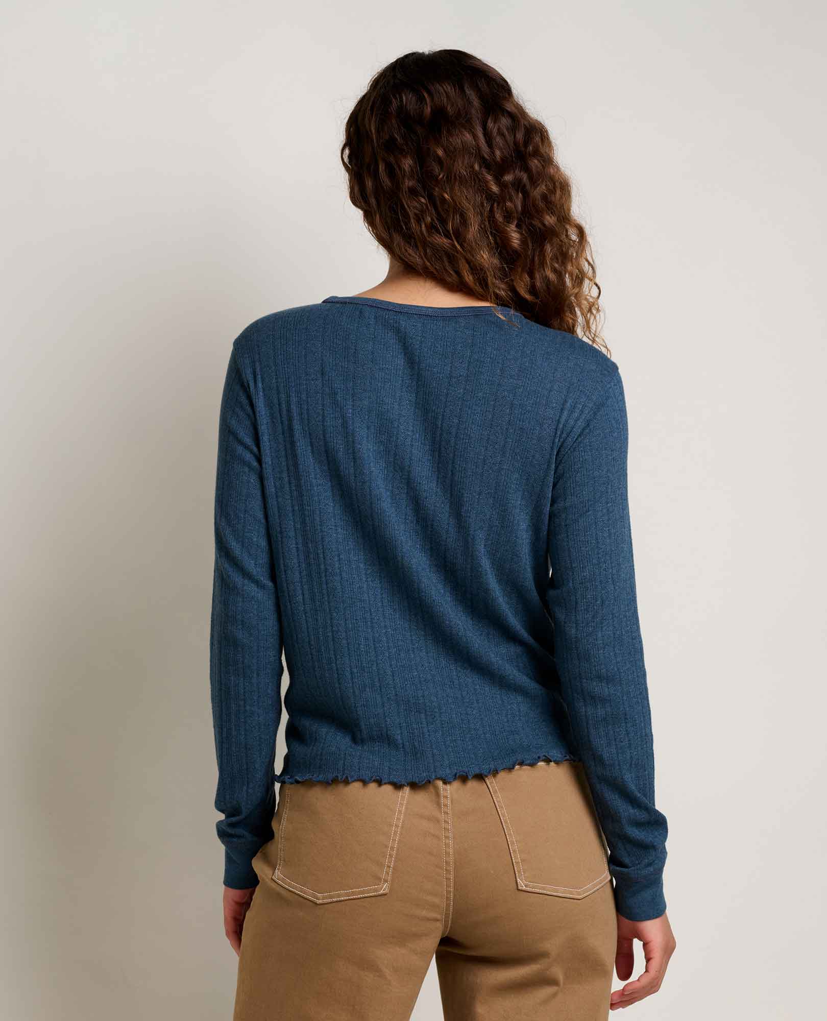 Foothill Pointelle Long Sleeve Crew - Image 2