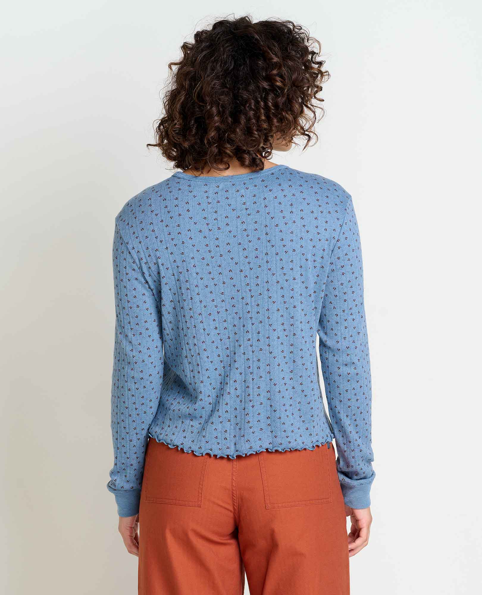 Foothill Pointelle Long Sleeve Crew - Image 2