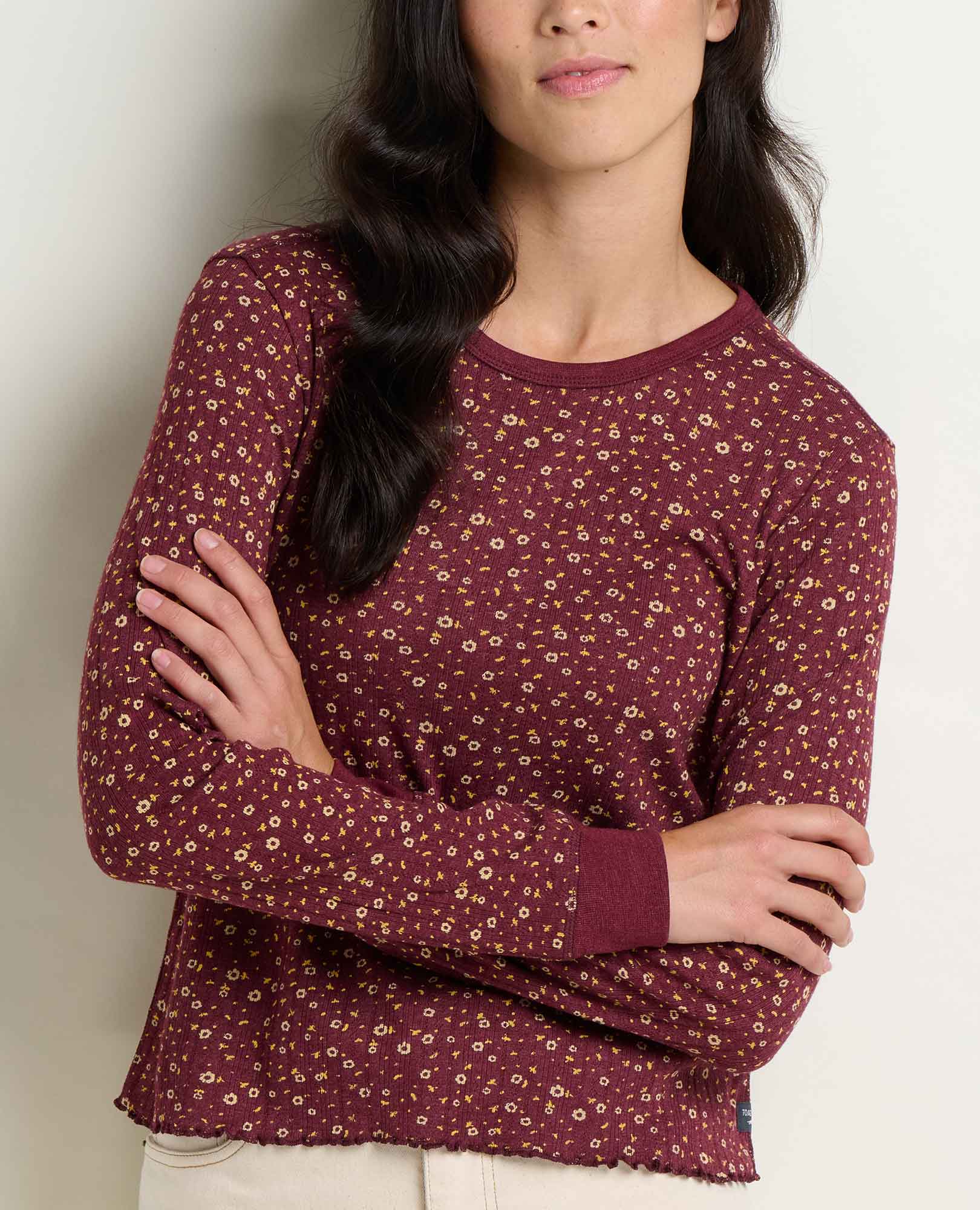 Foothill Pointelle Long Sleeve Crew - Image 3