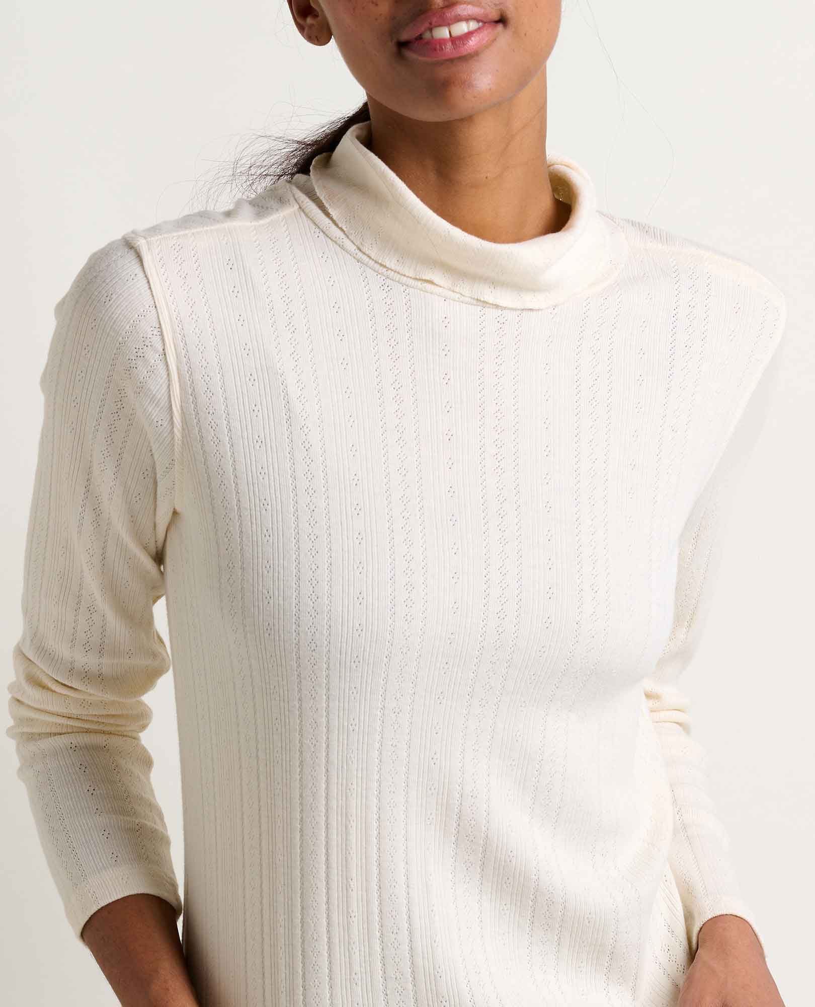 Foothill Pointelle Long Sleeve T-Neck - Image 3
