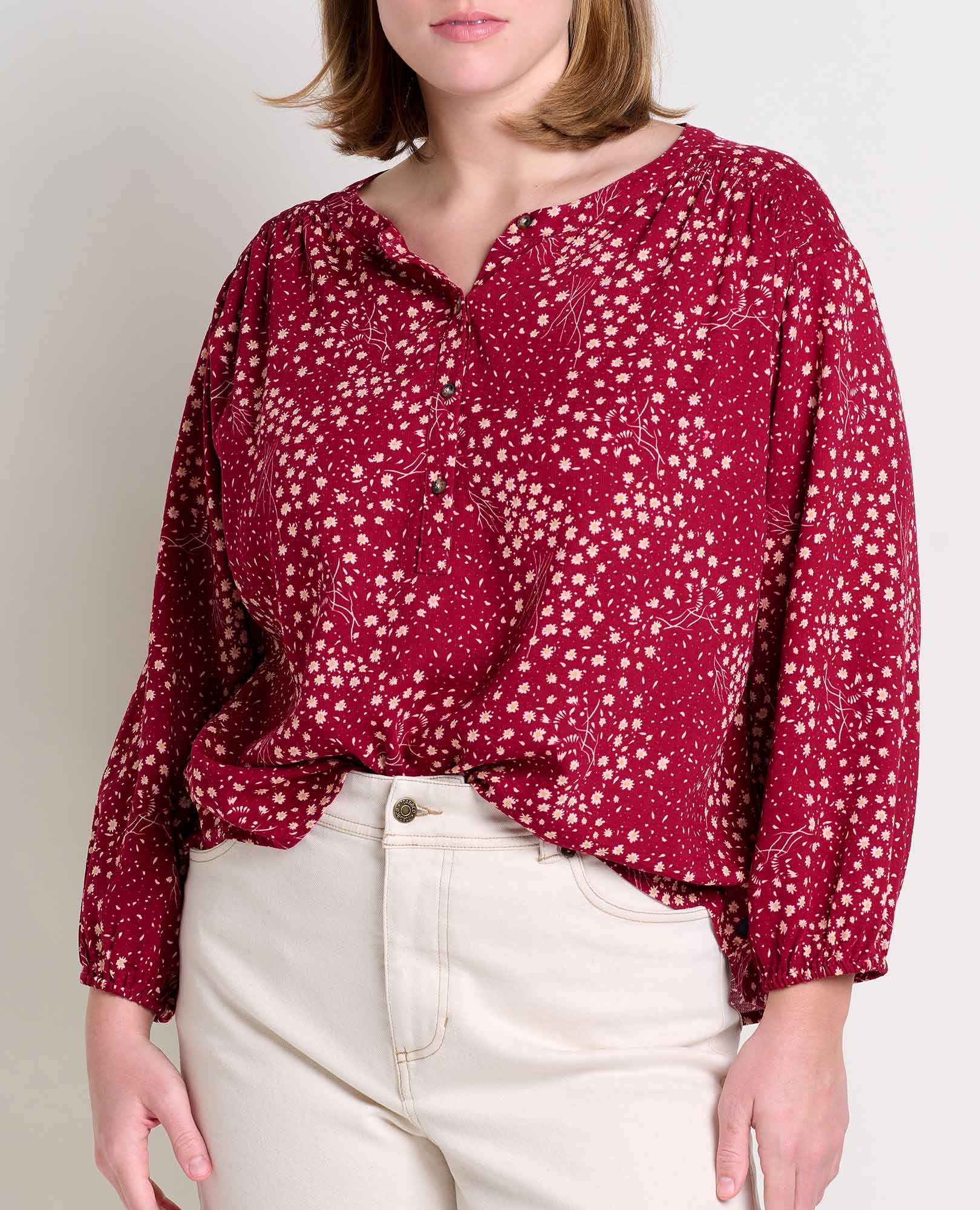 Manzana Long Sleeve Peasant Top - Image 5