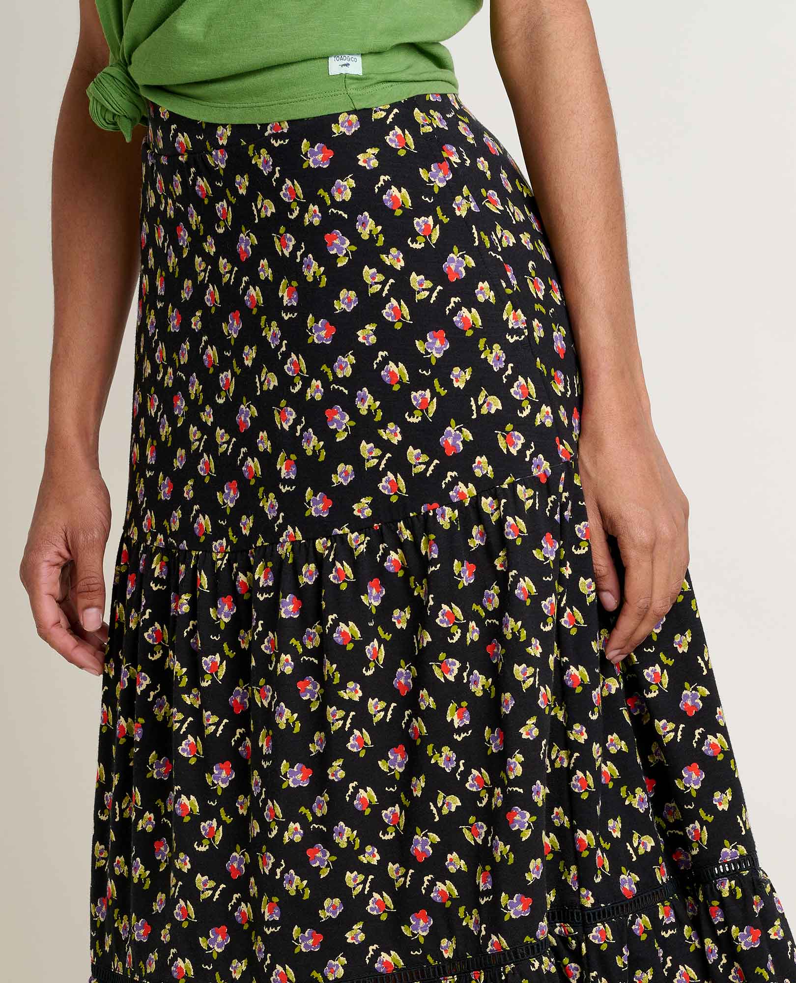Marigold Tiered Midi Skirt - Image 3