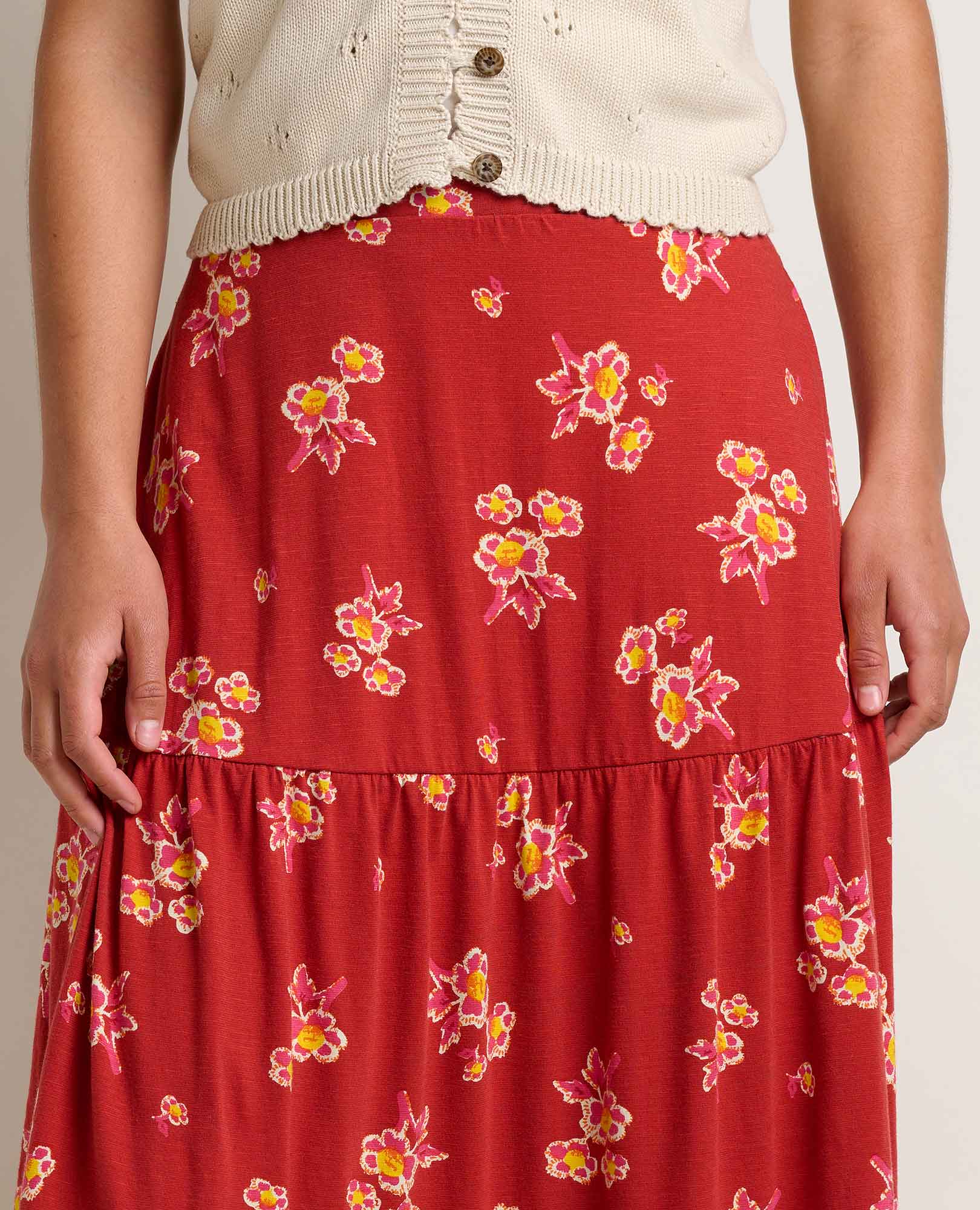 Marigold Tiered Midi Skirt - Image 4
