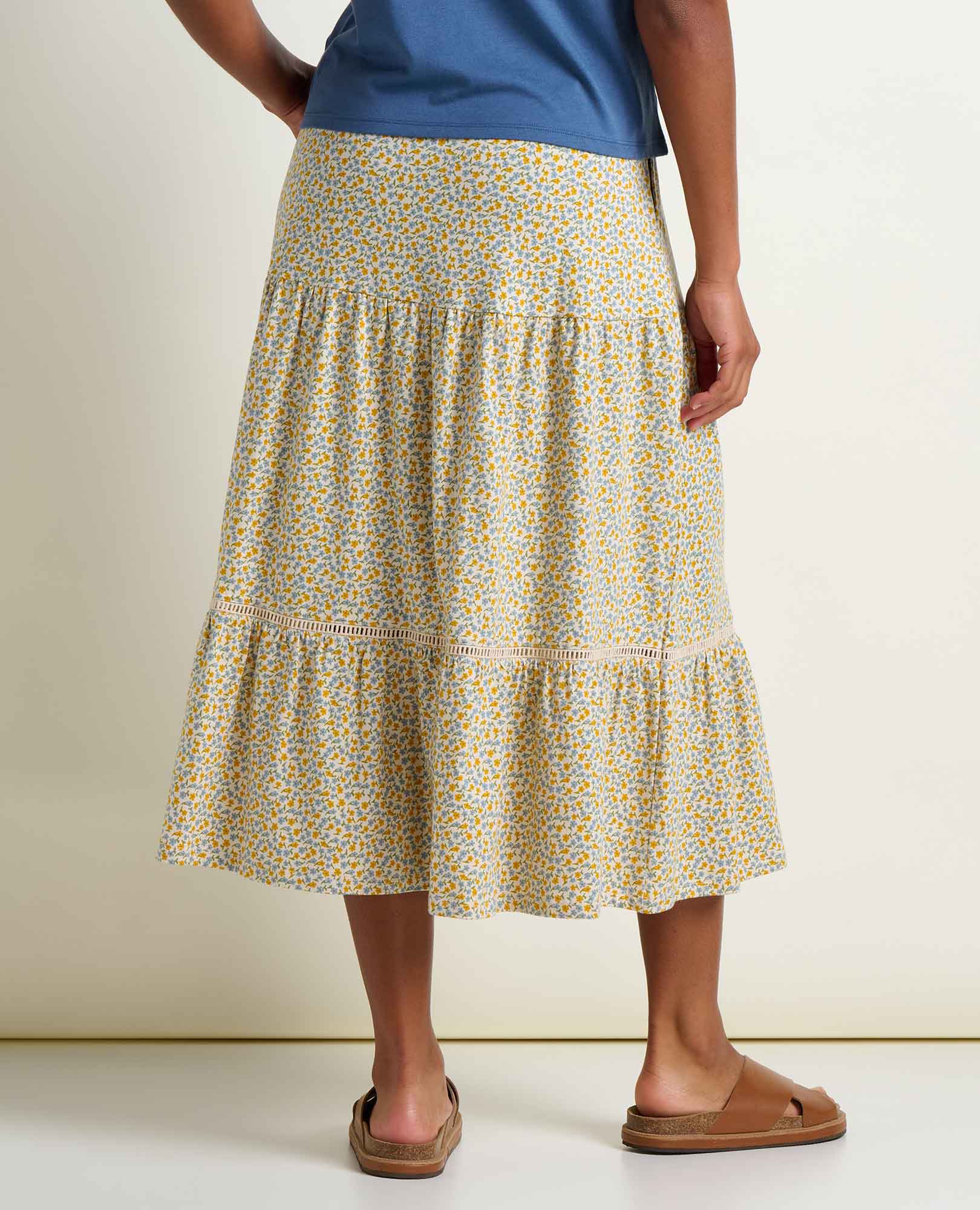 Marigold Tiered Midi Skirt - Image 2
