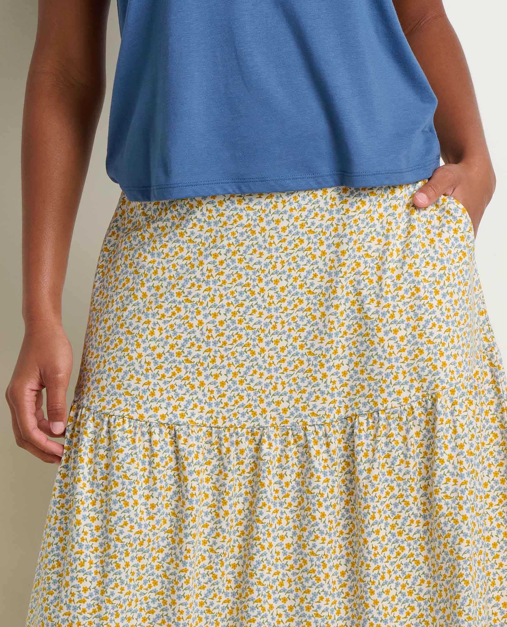 Marigold Tiered Midi Skirt - Image 3
