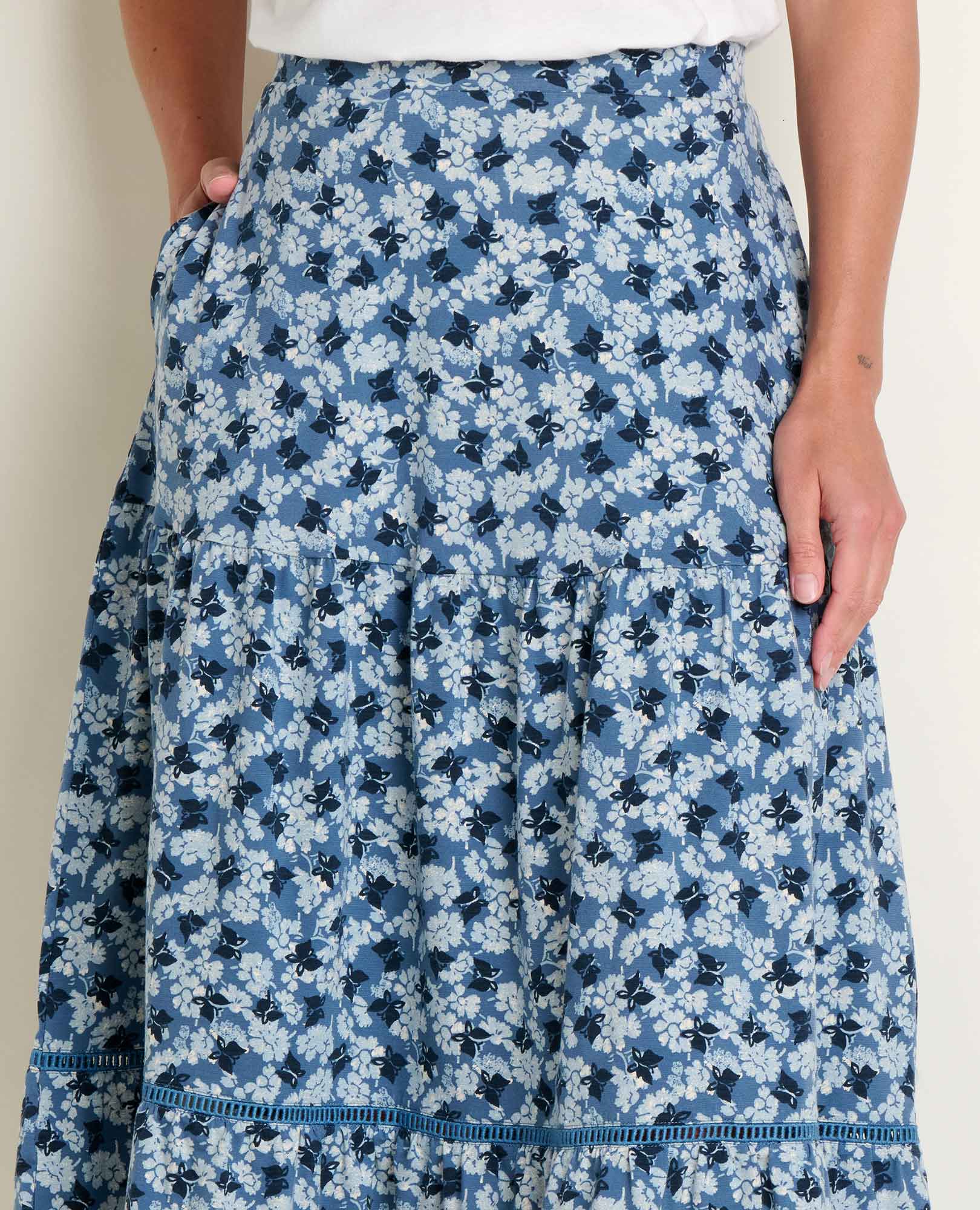 Marigold Tiered Midi Skirt - Image 3