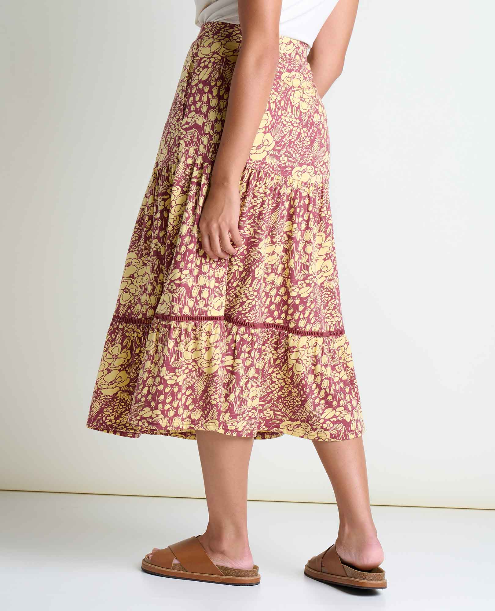 Marigold Tiered Midi Skirt - Image 2