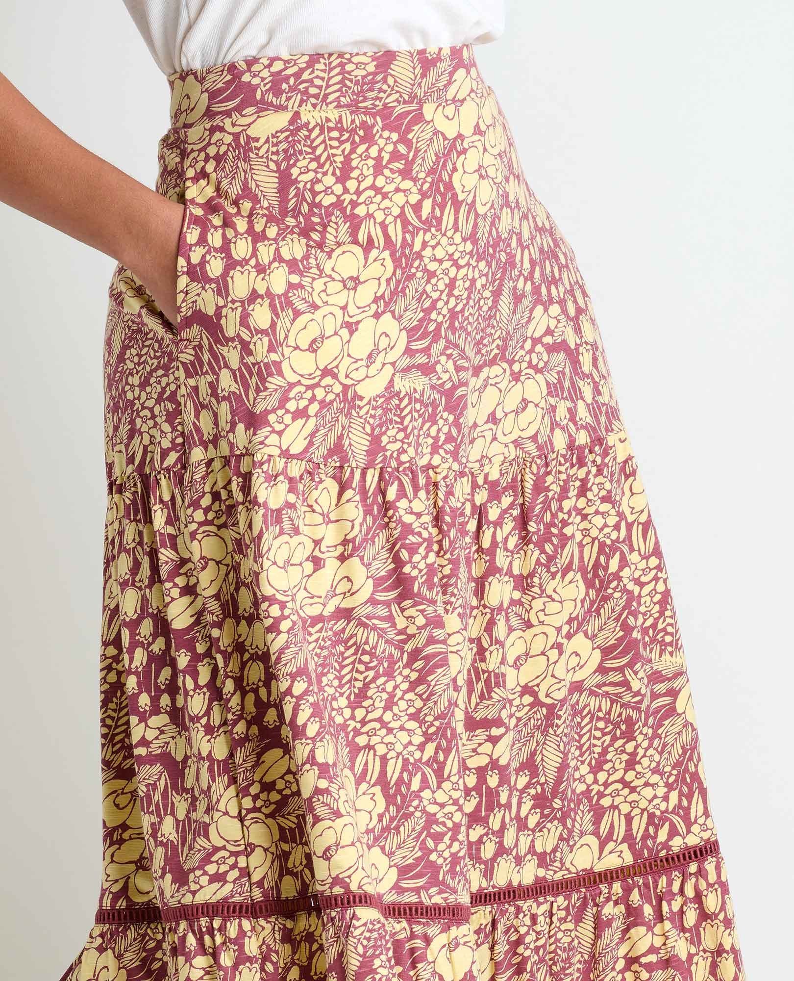 Marigold Tiered Midi Skirt - Image 3