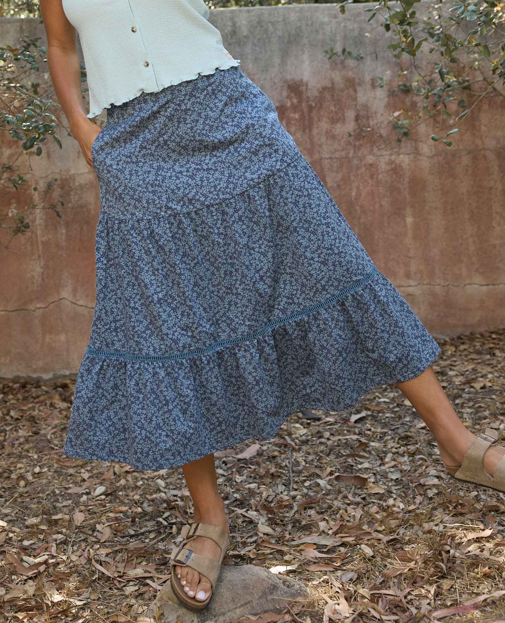 Marigold Tiered Midi Skirt - Image 6