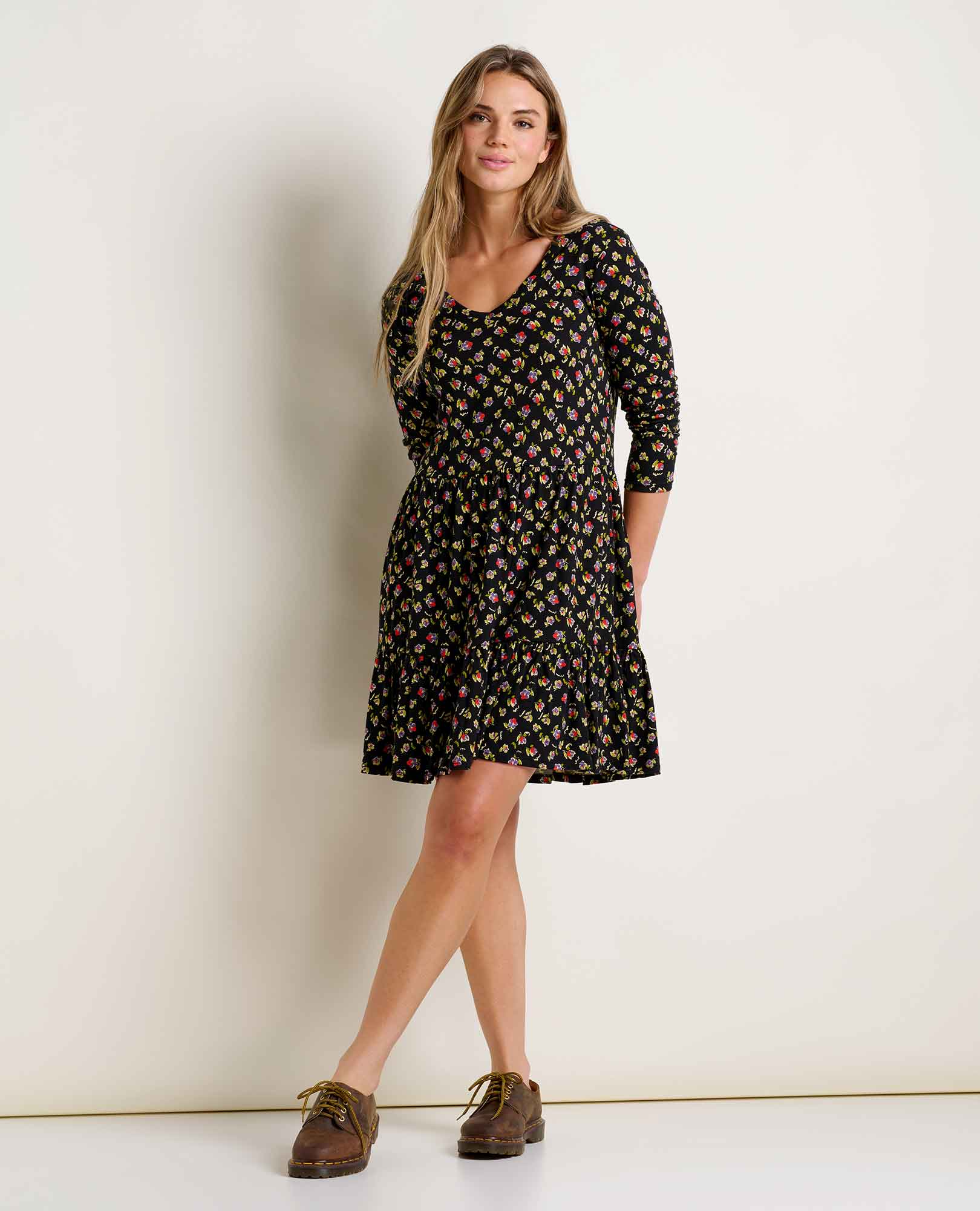 Marley Tiered Long Sleeve Dress - Image 3