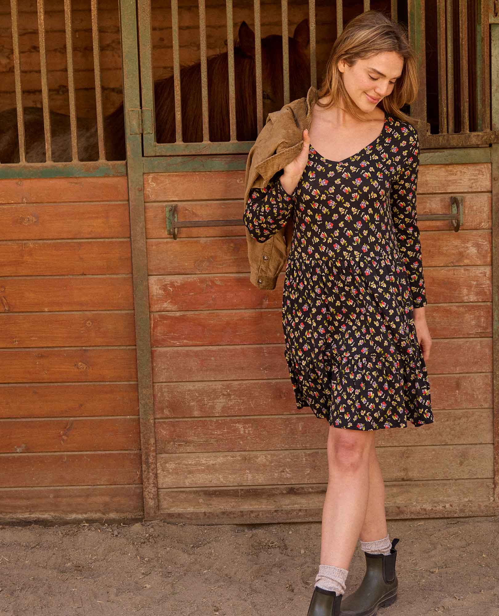 Marley Tiered Long Sleeve Dress - Image 5