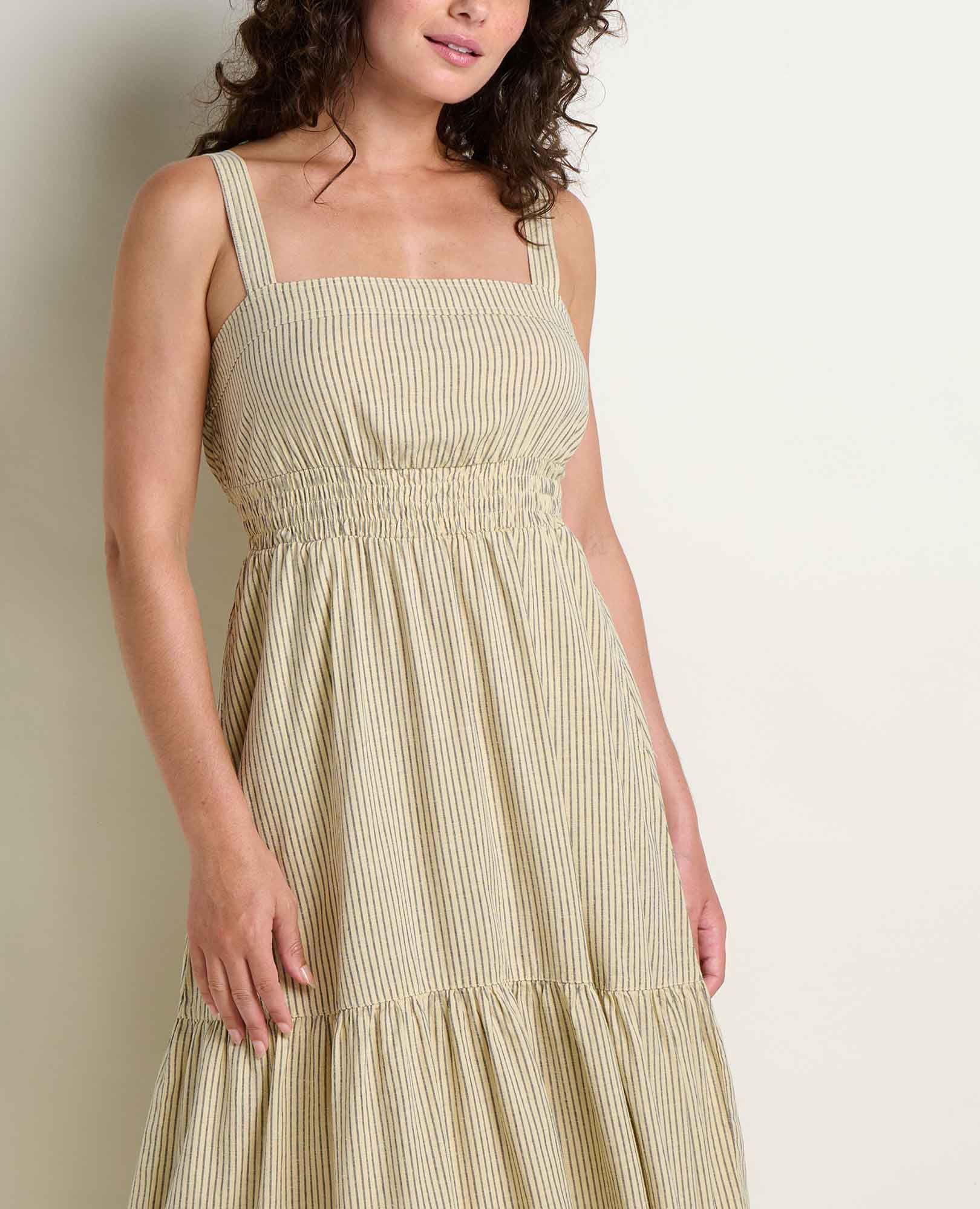 Taj Hemp Tiered Midi Dress - Image 3