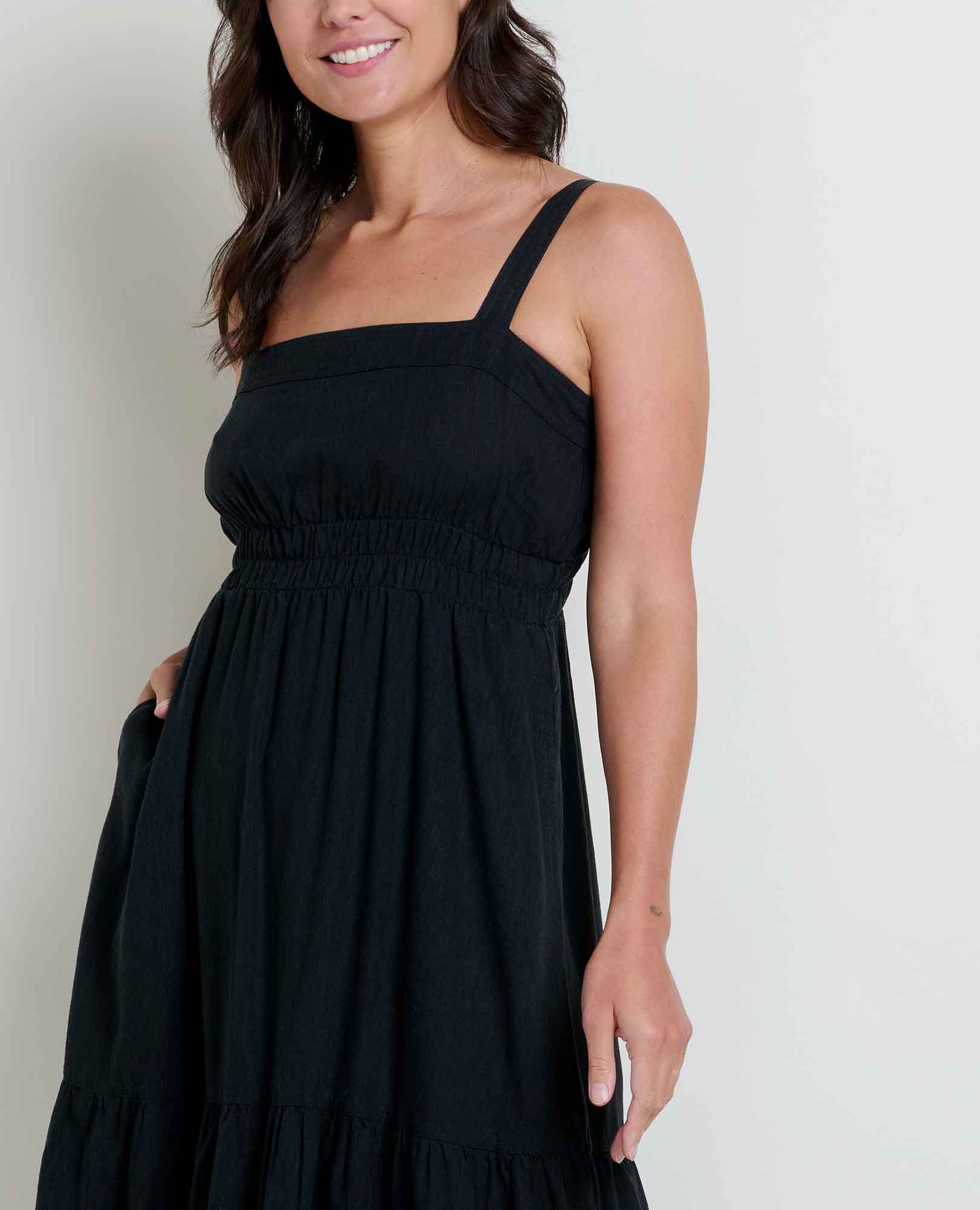 Taj Hemp Tiered Midi Dress - Image 3