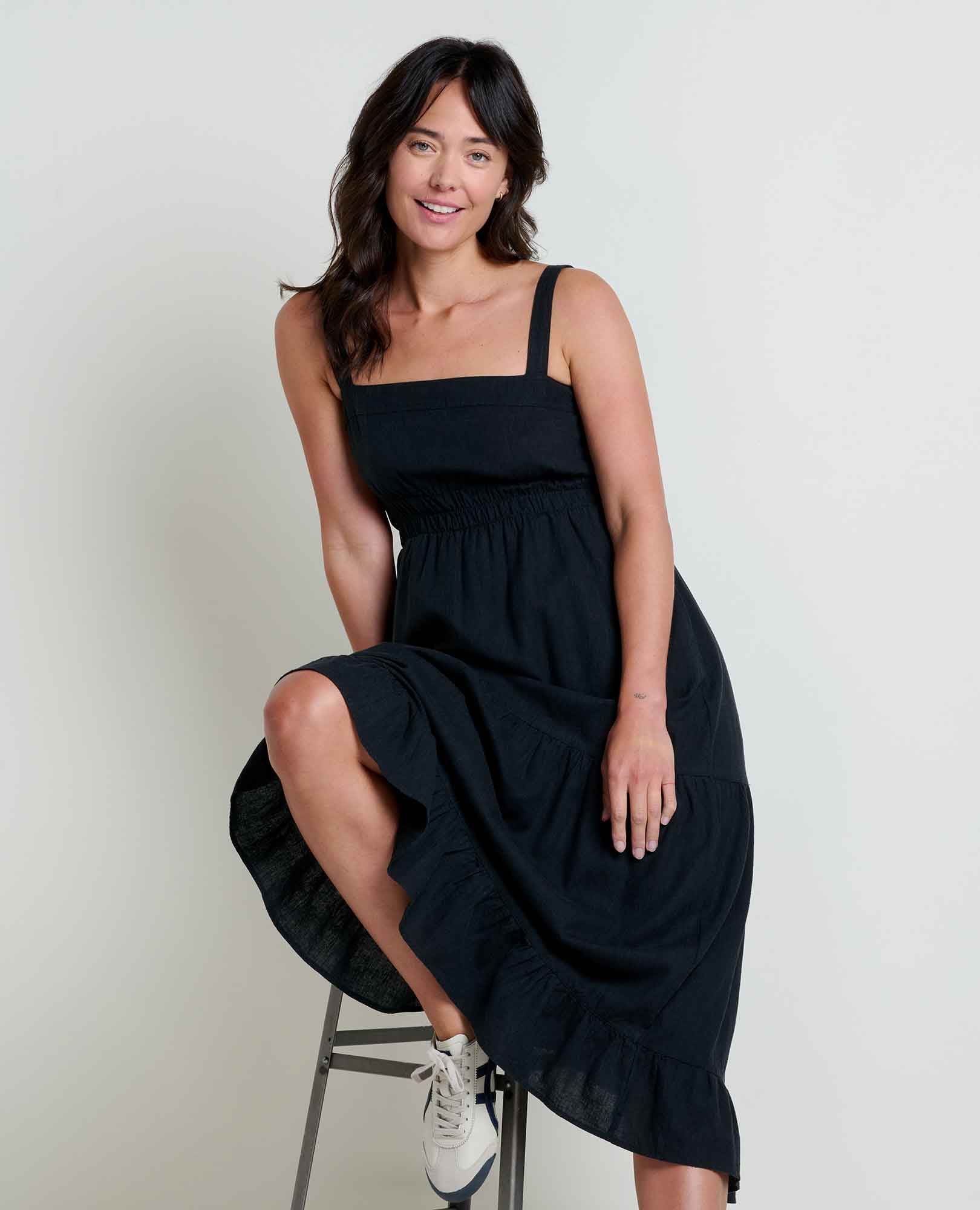 Taj Hemp Tiered Midi Dress - Image 4