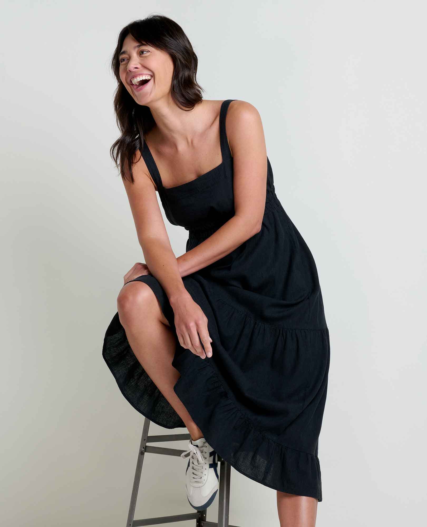 Taj Hemp Tiered Midi Dress - Image 5
