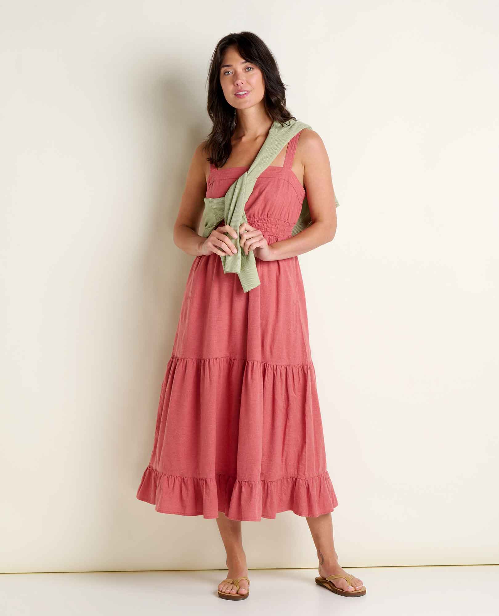 Taj Hemp Tiered Midi Dress - Image 3