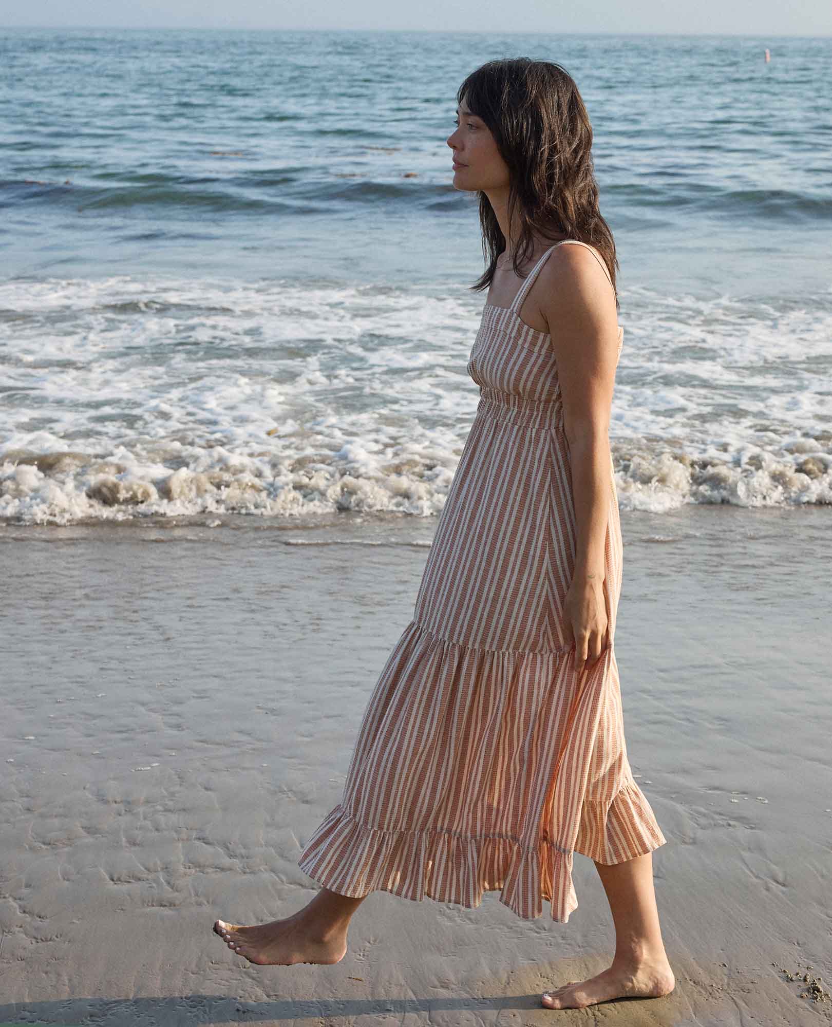 Taj Hemp Tiered Midi Dress - Image 5