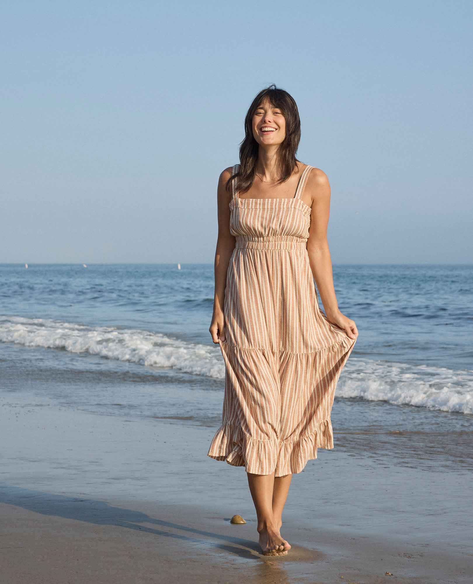 Taj Hemp Tiered Midi Dress - Image 6