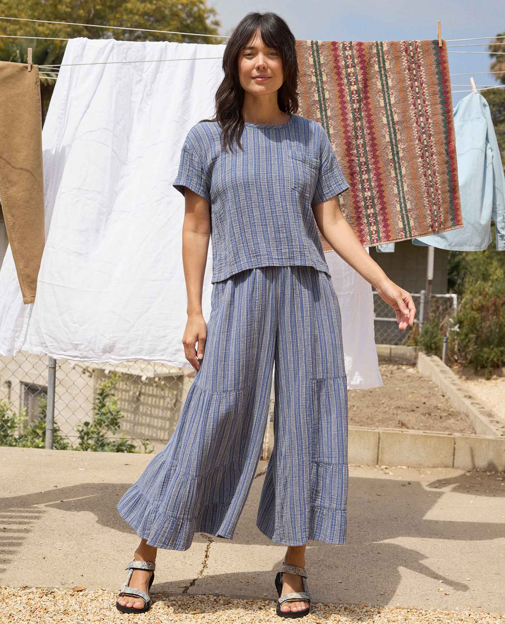 Tate Double Weave Palazzo Pant - Image 4