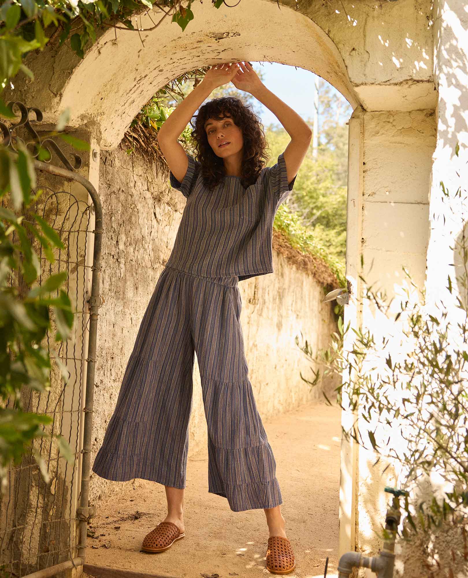 Tate Double Weave Palazzo Pant - Image 8