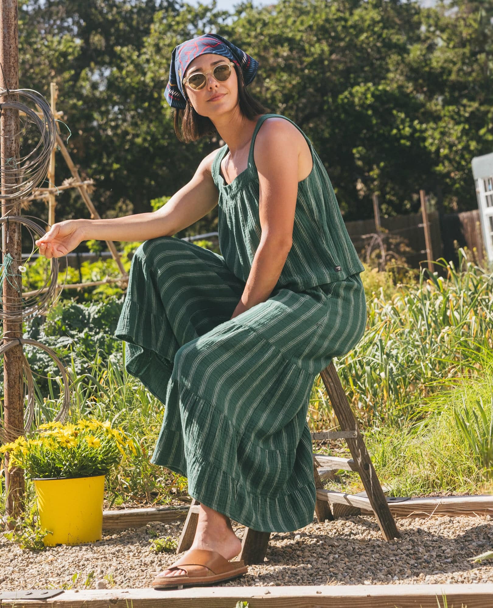 Tate Double Weave Palazzo Pant - Image 4