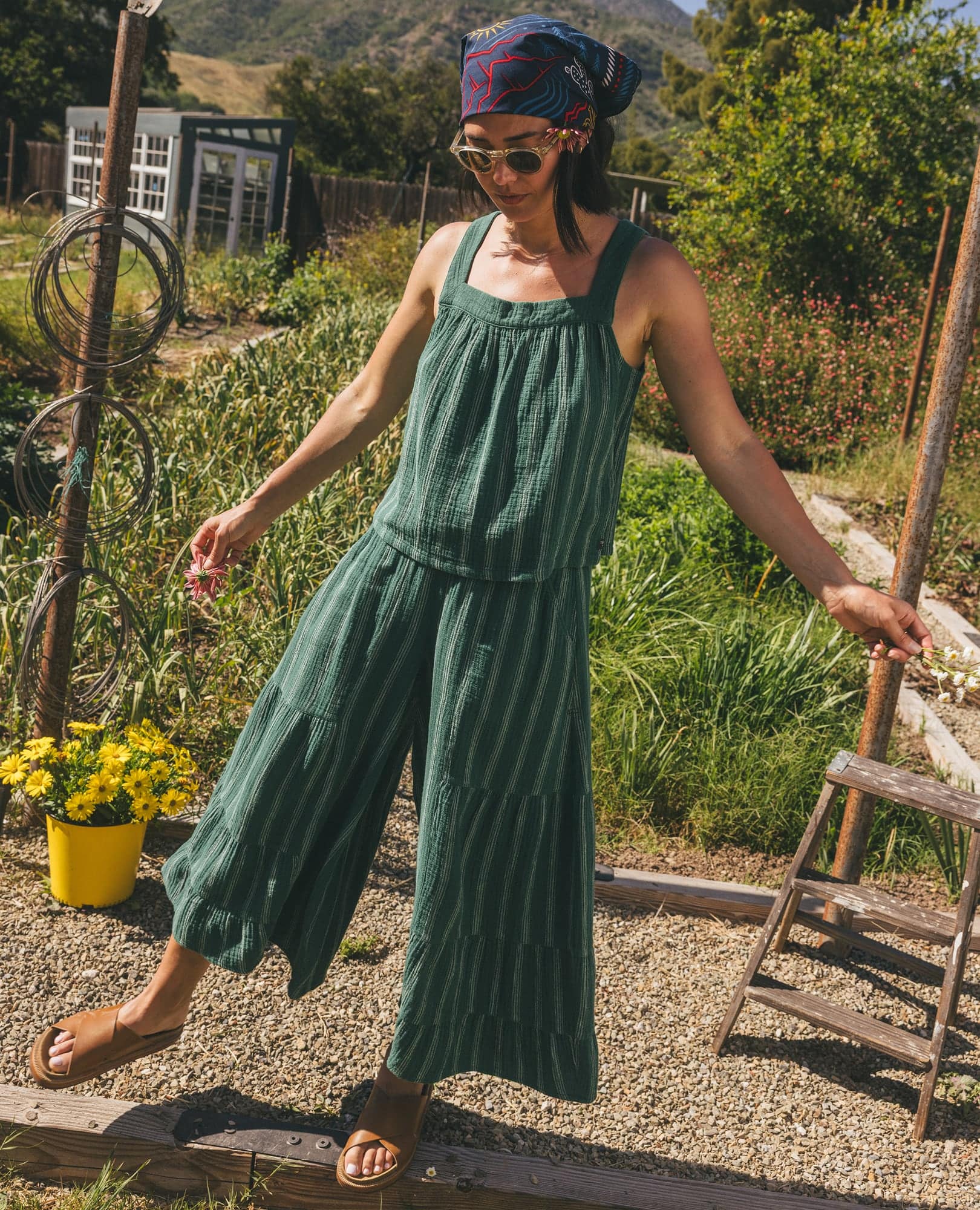 Tate Double Weave Palazzo Pant - Image 5